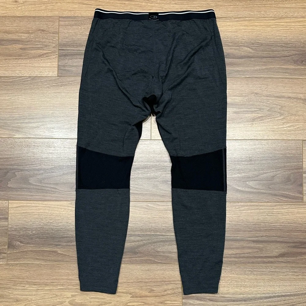 Icebreaker Merino Bodyfit Zone Legging in Gray/Black Size XXL